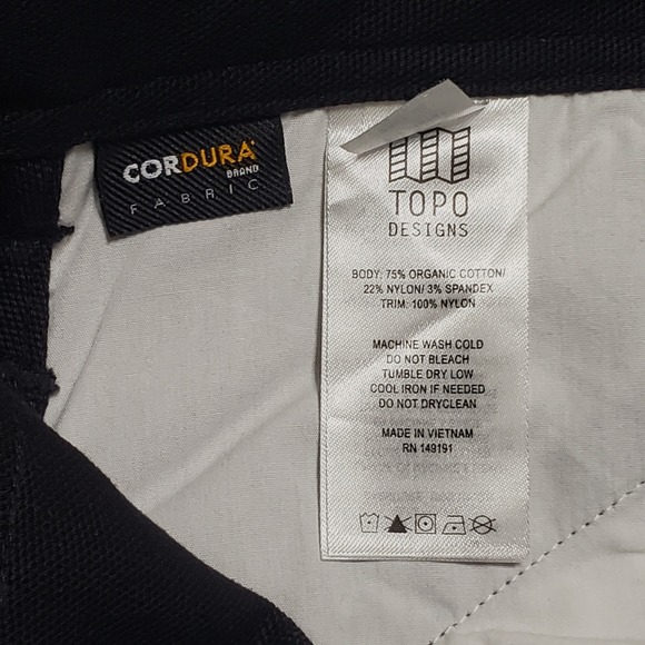 NWT Topo Designs Dual Double Knee Duck Canvas Work Pants Black Sz 32x32 Cordura - Picture 8 of 15